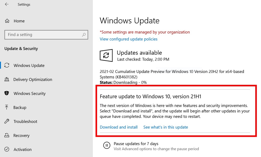First Major Windows 10 Update